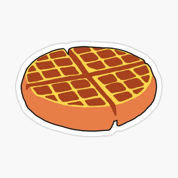 Cartoon Waffle Stickers Redbubble