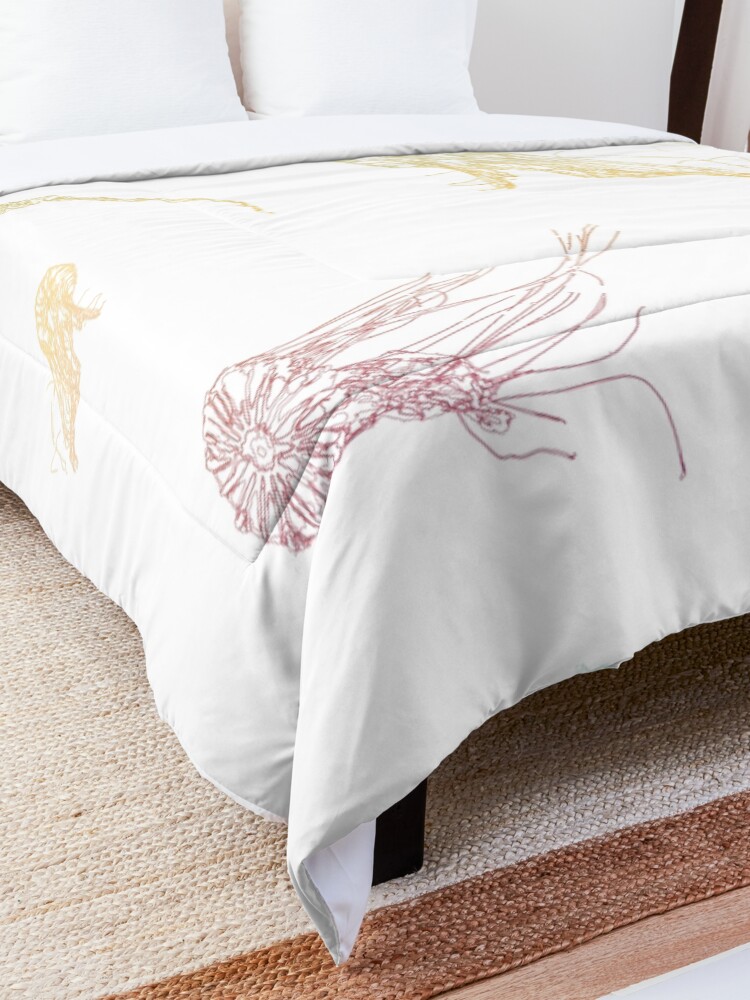 Alternate view of Rainbow Jellyfish Comforter