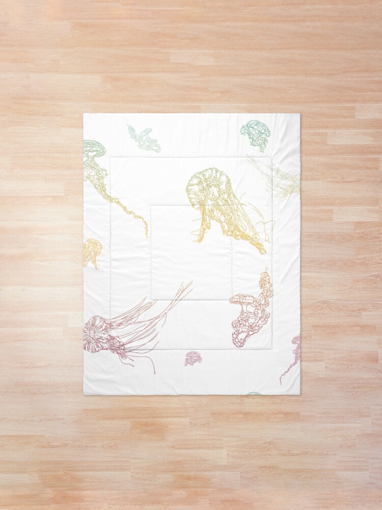 Alternate view of Rainbow Jellyfish Comforter