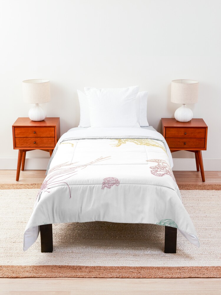 Alternate view of Rainbow Jellyfish Comforter