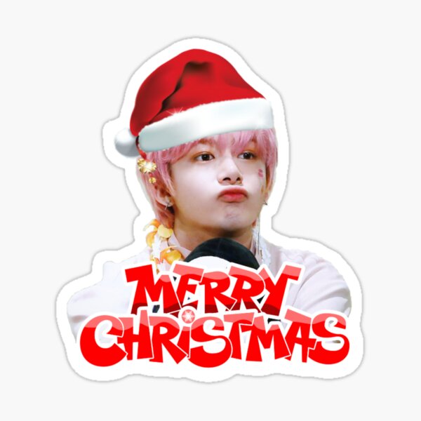 "Monsta X Hyungwon Merry Christmas" Sticker by juletuerk Redbubble