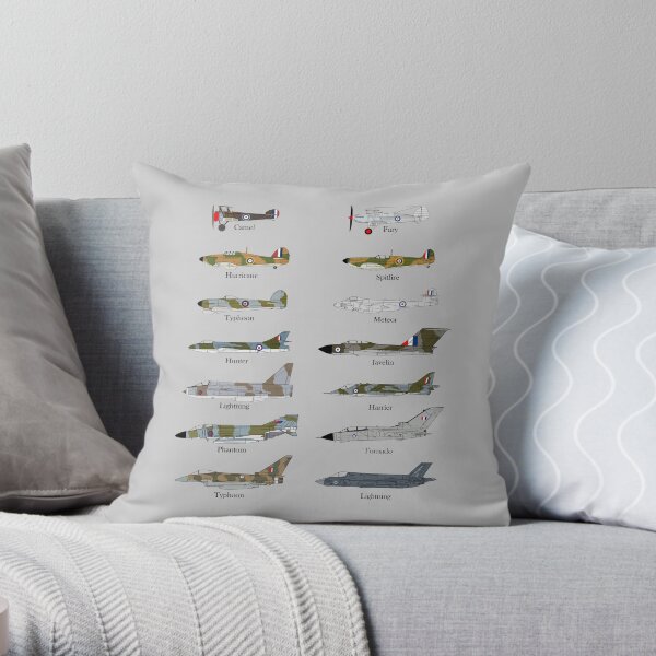 Fighter Aircraft of the RAF Throw Pillow