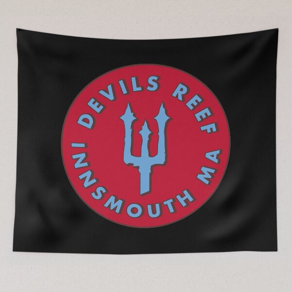 Item preview, Devils Reef Innsmouth Massachusetts - Red & Blue designed and sold by MOREDANKMEMES.
