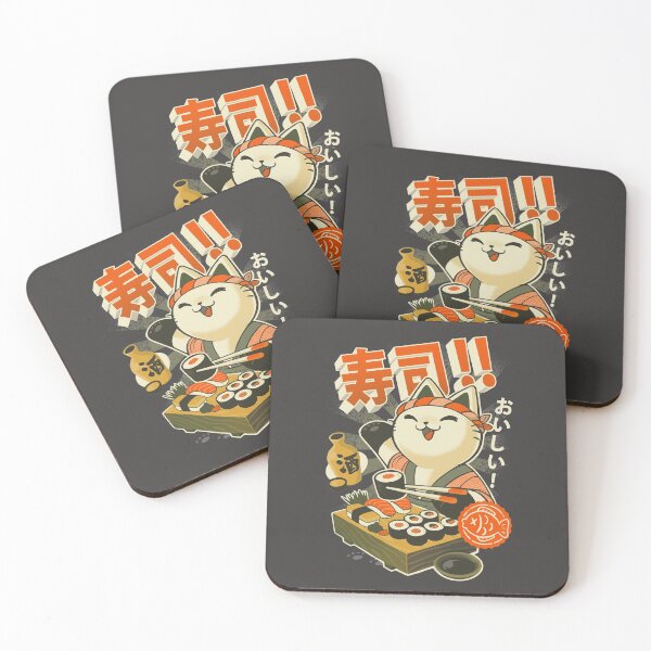 Item preview, Sushi Chef Cat - Funny Restaurant Kitty - Japanese Food designed and sold by BlancaVidal.