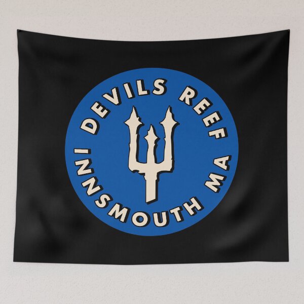 Item preview, Devils Reef Innsmouth Massachusetts - Blue & White designed and sold by MOREDANKMEMES.