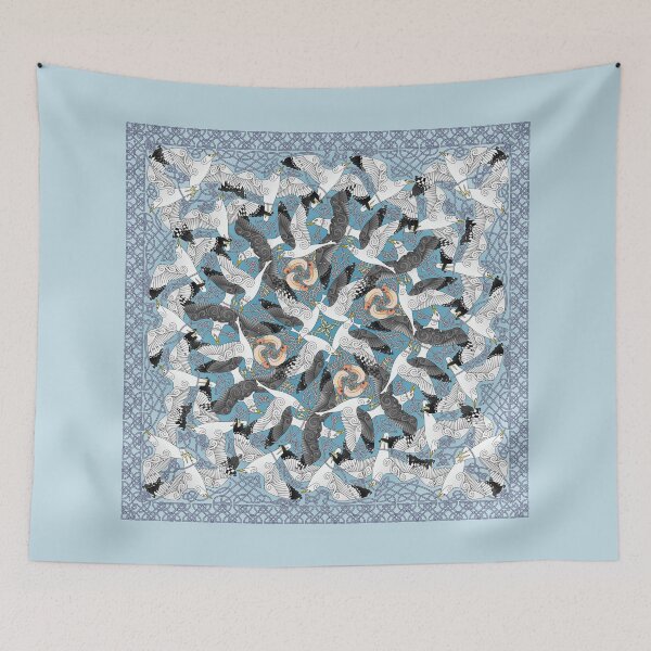 Item preview, Gull flight - A flock of seagulls - Een vlucht zeemeeuwen designed and sold by YannDachALaez.