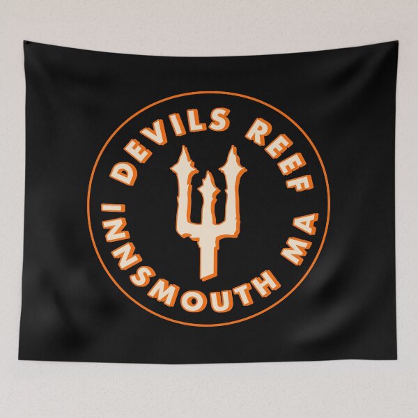 Item preview, Devils Reef Innsmouth Massachusetts - Black & Orange designed and sold by MOREDANKMEMES.