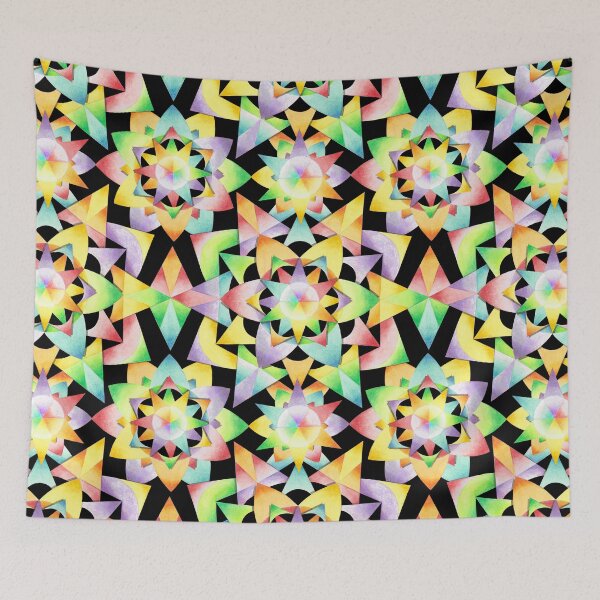 Item preview, Rainbow Kaleidoscope Mandala designed and sold by PatriciaSheaDesigns.