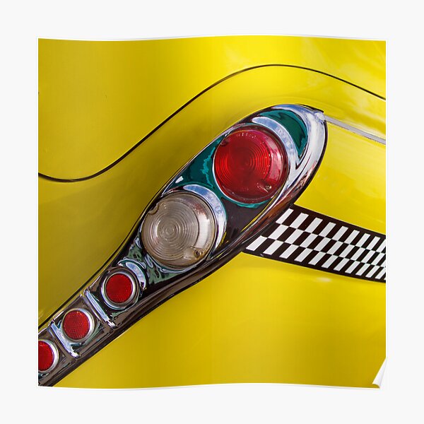 Checkered Cab Squared Poster