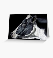 Holstein Friesian Dairy Cow Portrait Greeting Card