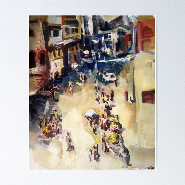 Vista previa del artículo con la obra «Old city marketplace», diseñado y vendido por ZlatkoMusicArt.