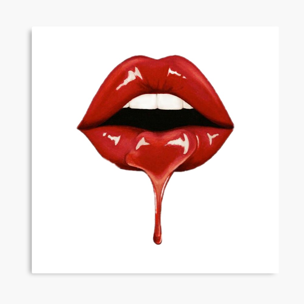 Dripping Lips Iron on Dripping Lips Sgv Dripping Lips Vinyl 