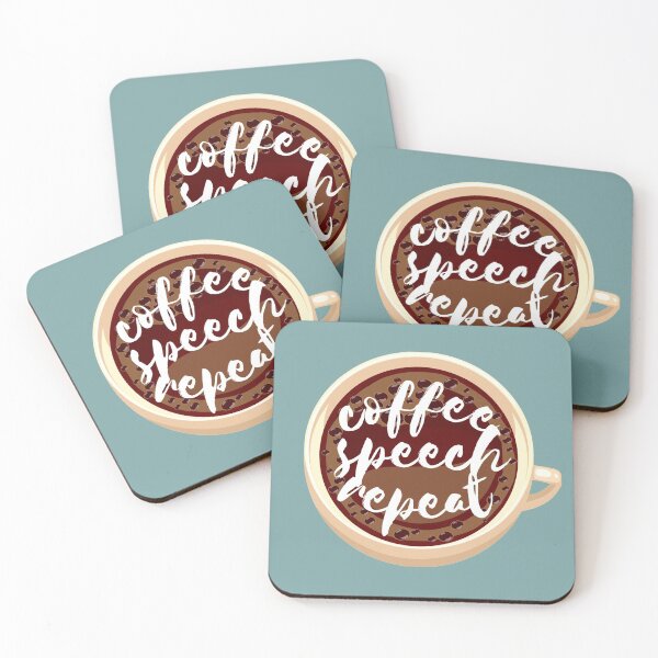 Item preview, Coffee Speech Repeat designed and sold by bathwater.
