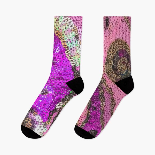 Item preview, Photographic Image of Abstract Pattern of Purple, Gold and Pink Sequins designed and sold by CrazyCraftLady.