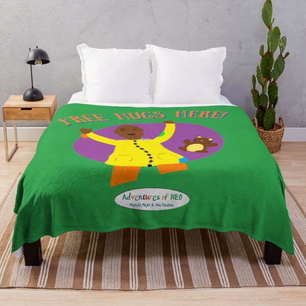 Item preview, Adventures of Neo - Free Hugs Here! (on green) designed and sold by AdventuresOfNeo.