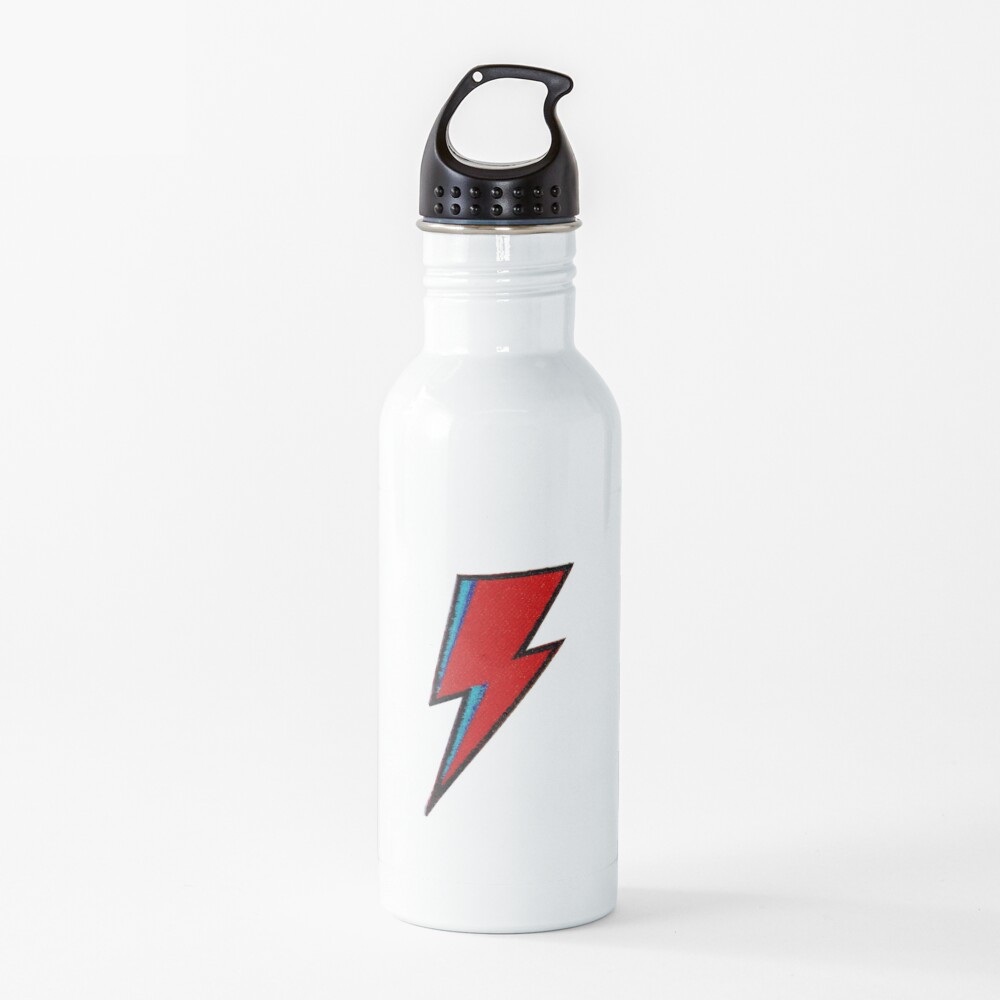 "David Bowie lightning bolt" Water Bottle by tveird Redbubble