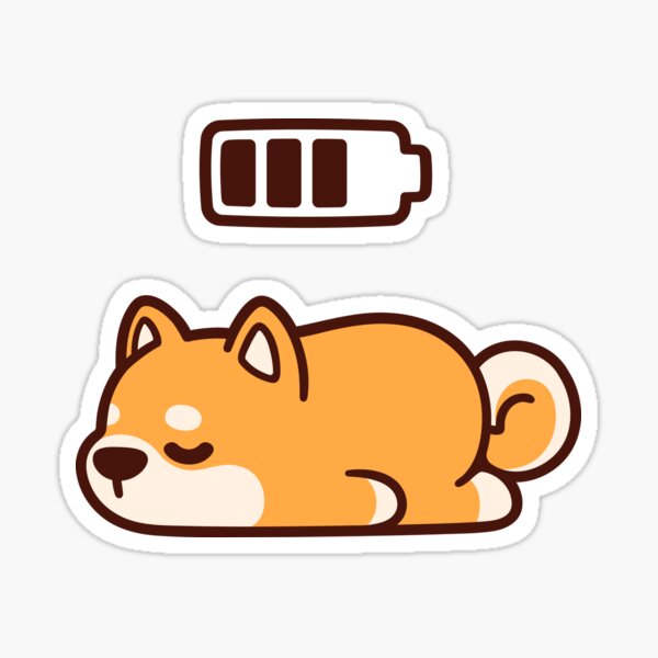 Puppy power nap Sticker