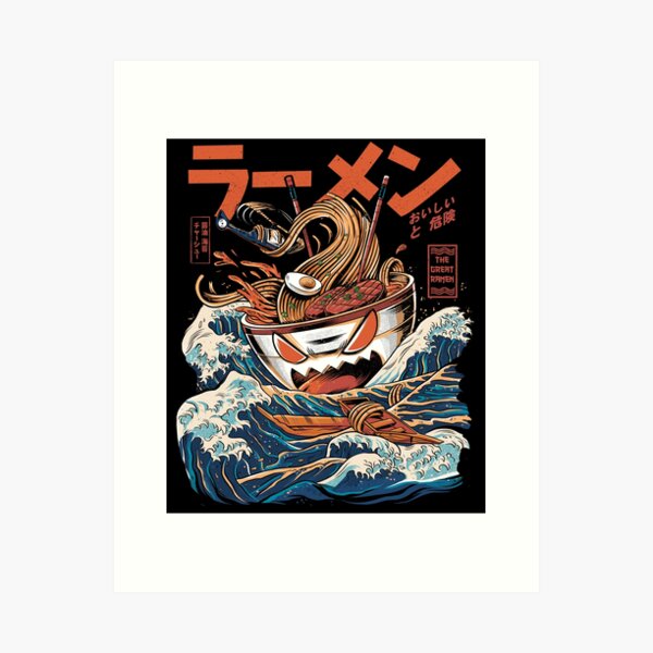 Item preview, The black Great Ramen designed and sold by Ilustrata®.