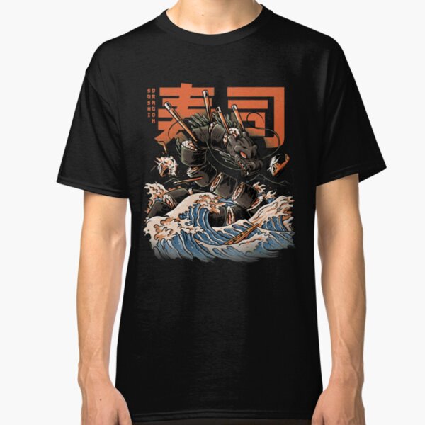 El dragón negro del sushi Camiseta clásica