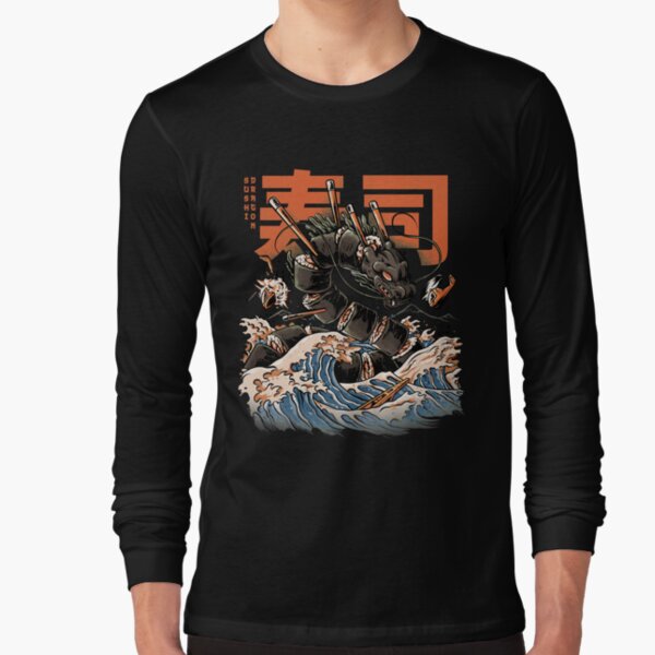 The Black Sushi Dragon Long Sleeve T-Shirt