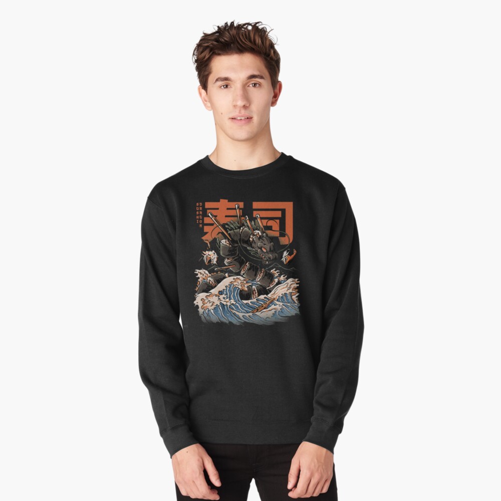 The Black Sushi Dragon Pullover Sweatshirt