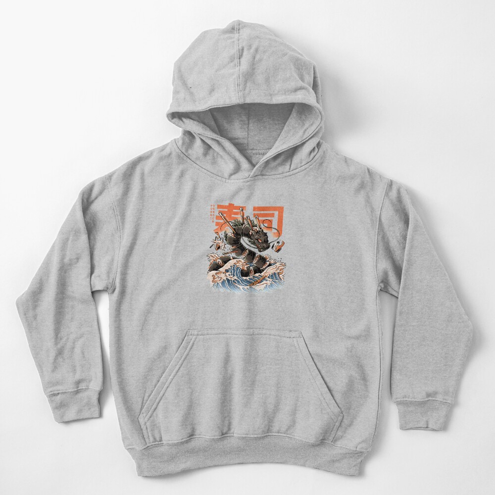 The Black Sushi Dragon Kids Pullover Hoodie