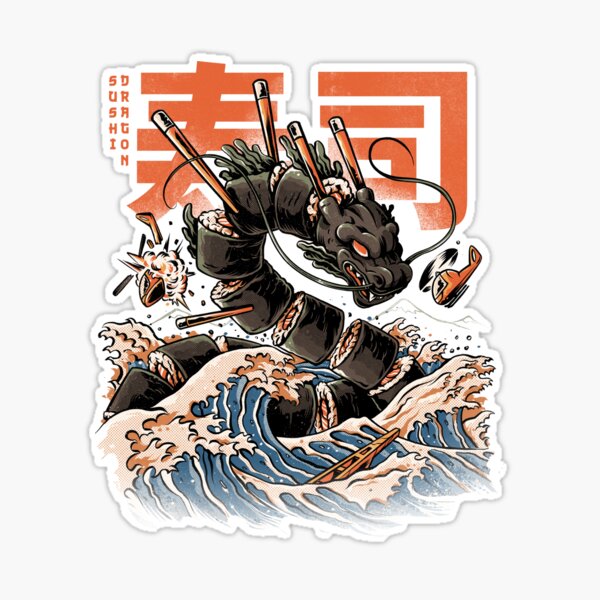 Sushi Cannon ball Attack - Sushi - Sticker