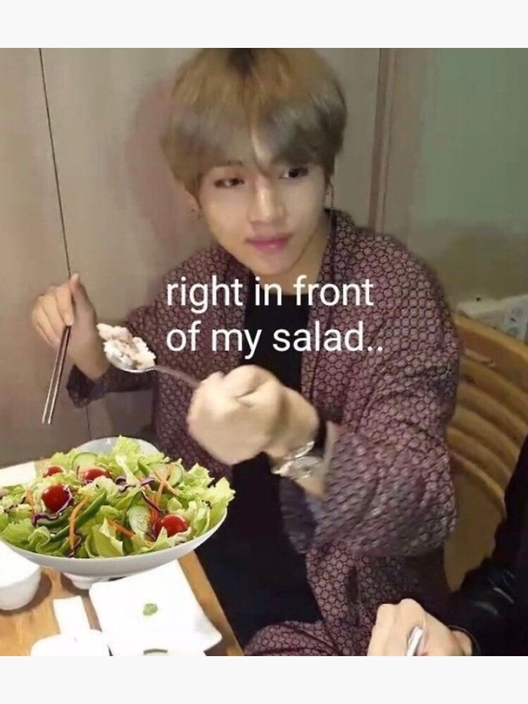 right-in-front-of-my-salad-bts-v-meme-sticker-for-sale-by-cutejoon