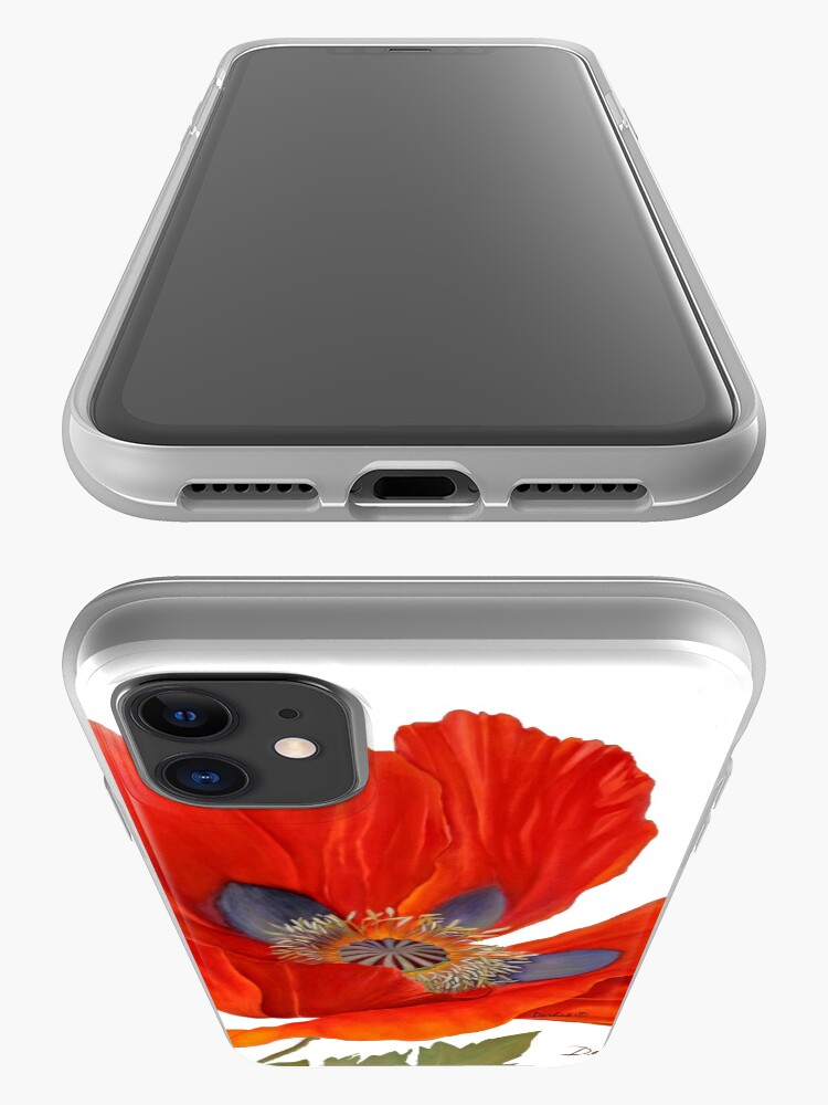 Alternate view of Orange Poppy By Dianna Derhak iPhone Case & Cover