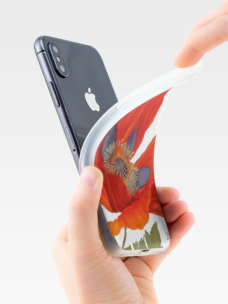 Alternate view of Orange Poppy By Dianna Derhak iPhone Case & Cover