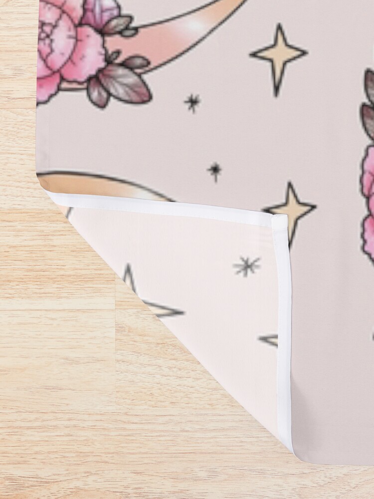 Alternate view of Moon & Crystals Shower Curtain