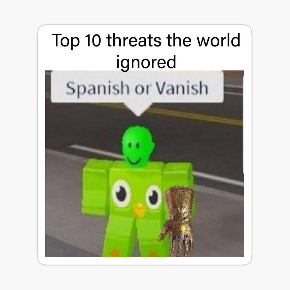 Spanish Or Vanish Meme Roblox" Magnet By J-Elita | Redbubble Spanish Or Vanish Meme Roblox" Magnet By J-Elita | Redbubble