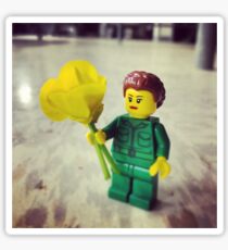 Lego Lady with Flower Sticker