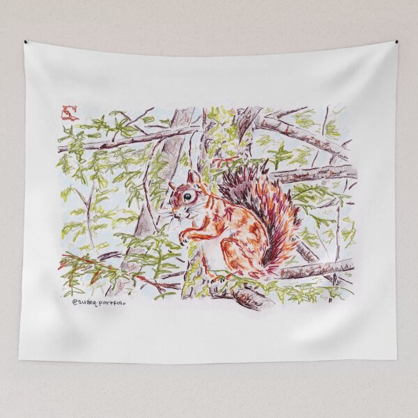 Item preview, Suzieqportfolio Color Pencil Squirrel designed and sold by suzieqportfolio.