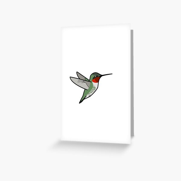 Ruby-throated Hummingbird (male) Greeting Card