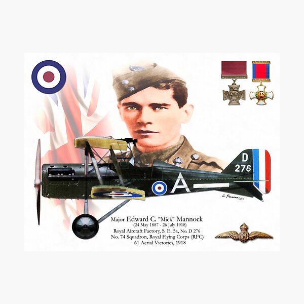 Major Edward Mannock Photographic Print