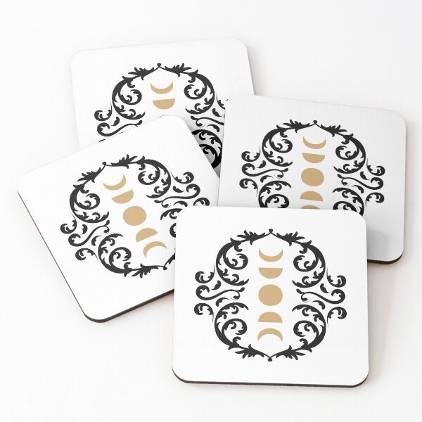 Item preview, Lunar Witch Moon Phases White Background designed and sold by marymulberry.