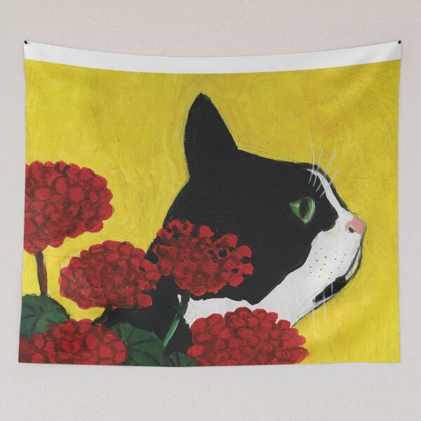 Item preview, Cat Amongst the Geraniums designed and sold by David Hutchison.