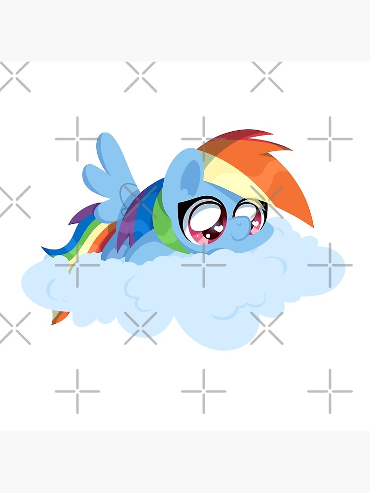 rainbow dash cloud pillow