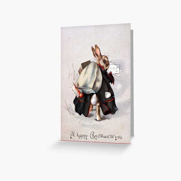 Lapin de Noël - Beatrix Potter Carte de vœux