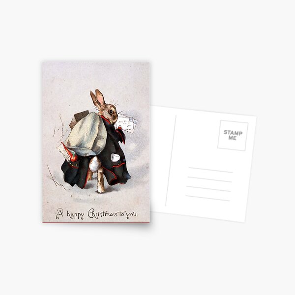 Item preview, Christmas Post Rabbit - Beatrix Potter designed and sold by forgottenbeauty.