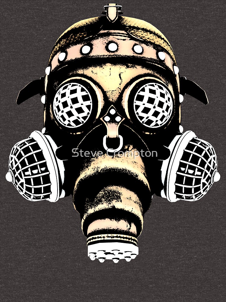Steampunk / Cyberpunk Gas Mask #1B Steampunk T-Shirts by SC001