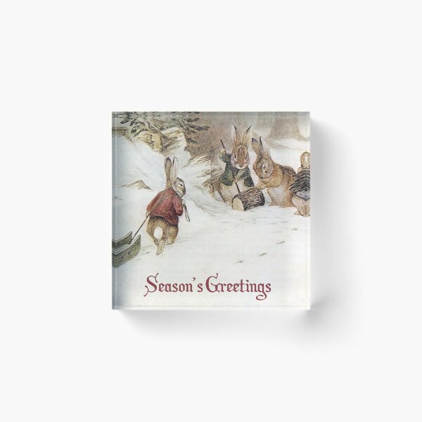 Item preview, Seasons Greetings Rabbits - Beatrix Potter designed and sold by forgottenbeauty.