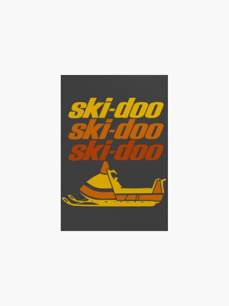 Vintage Bombardier Ski-Doo Snowmobile Advertising Sticker Patch Puzzle Price Tag 