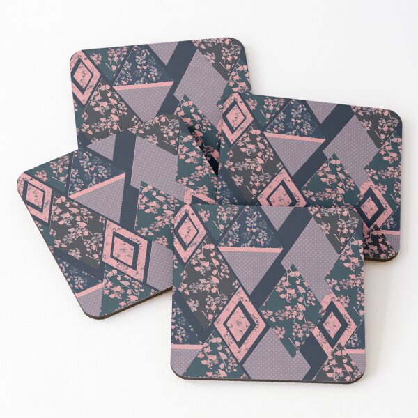 Item preview, Blue patchwork, patchwork, blue, pink, ethnic, patchwork designed and sold by fuzzyfox.