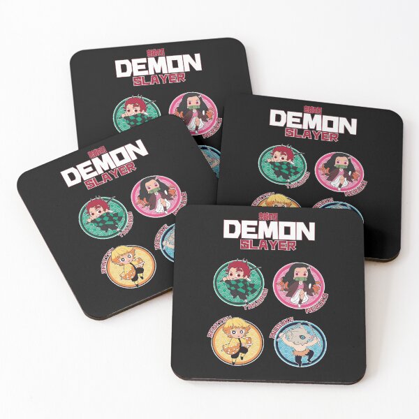 DEMON SLAYER (KIMETSU NO YAIBA): ALL CHARACTERS CIRCLE Coasters (Set of 4)