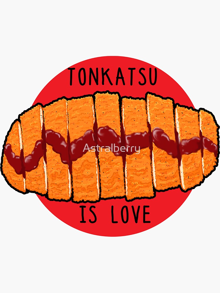 "Tonkatsu!" Sticker by Astralberry Redbubble