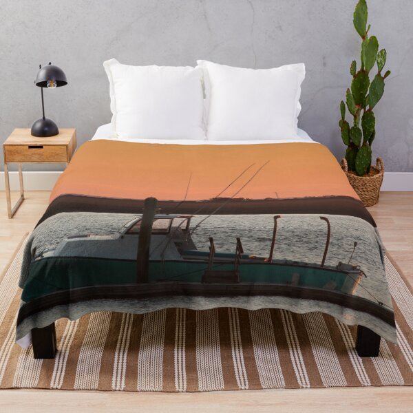 Item preview, Boat at the dock at sunset designed and sold by Allen Penton.