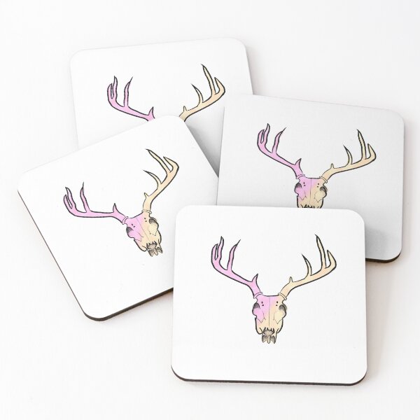 Item preview, Pink/Peach deer skull designed and sold by appoova.