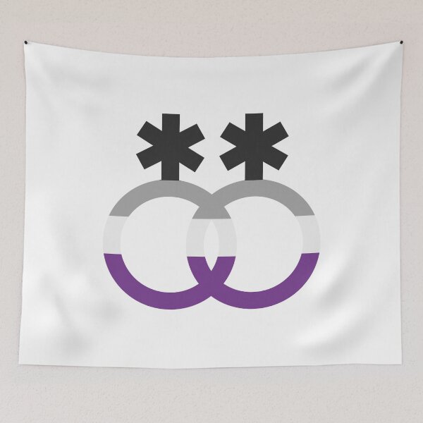 Item preview, nblnb & ace, interlocking symbols with asexual flag designed and sold by Skyler Orion X.